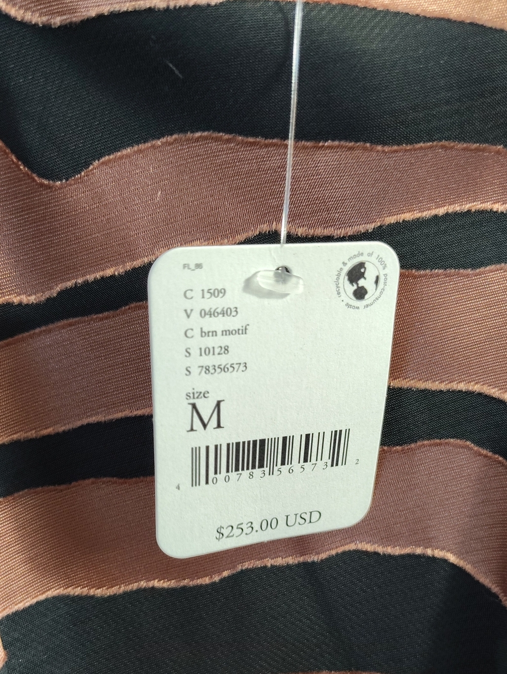 Free People Hutch Hayden Midi Dress Zebra Burnout Chiffon Brown M NWT - Picture 7 of 9